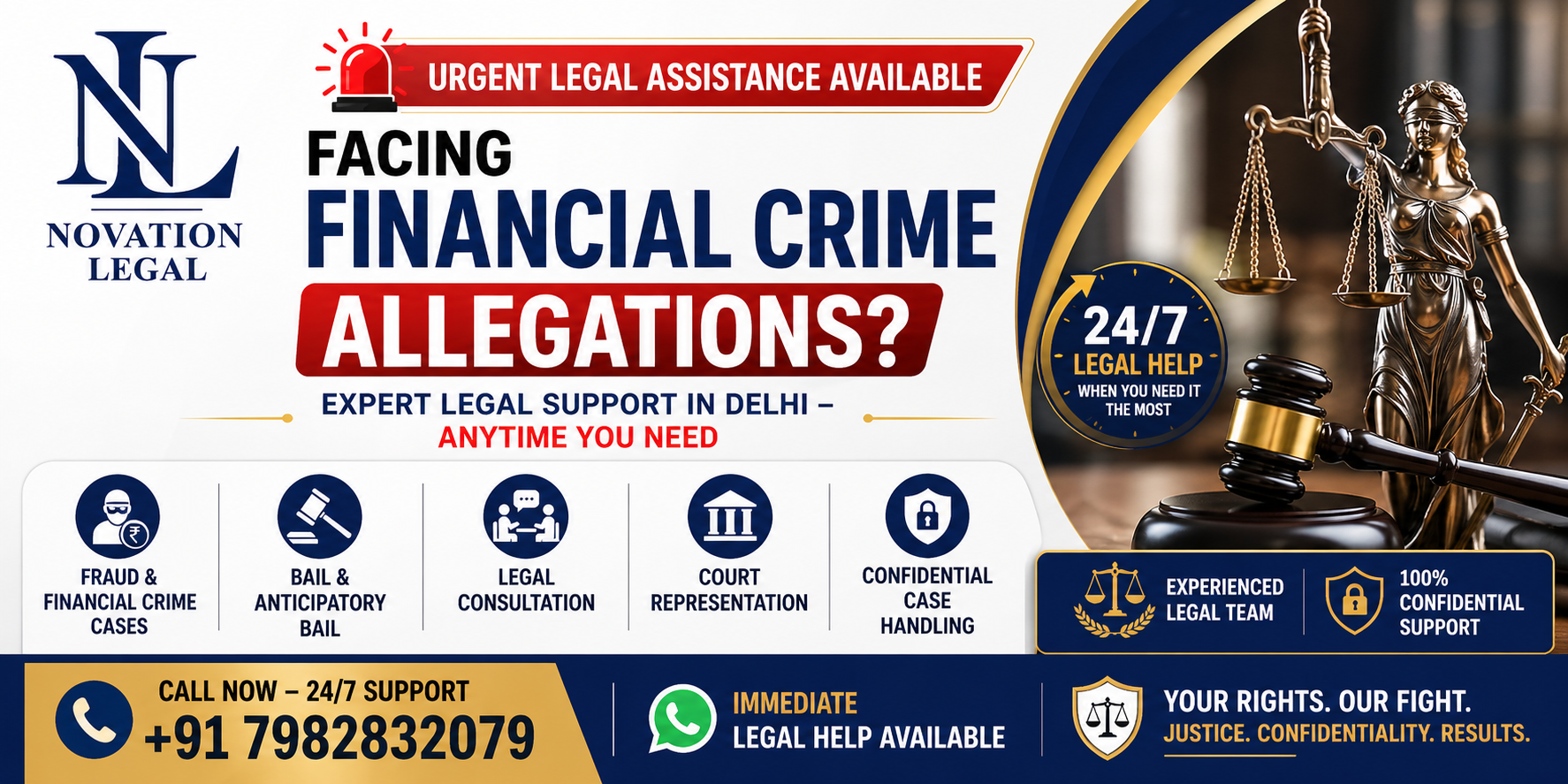 24x7 Legal Help for Financial Crimes in Delhi – Call Now